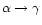 $\alpha\to\gamma$