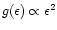 $g(\epsilon) \propto \epsilon^2$