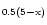 $_{0.5(5-{\rm x})}$